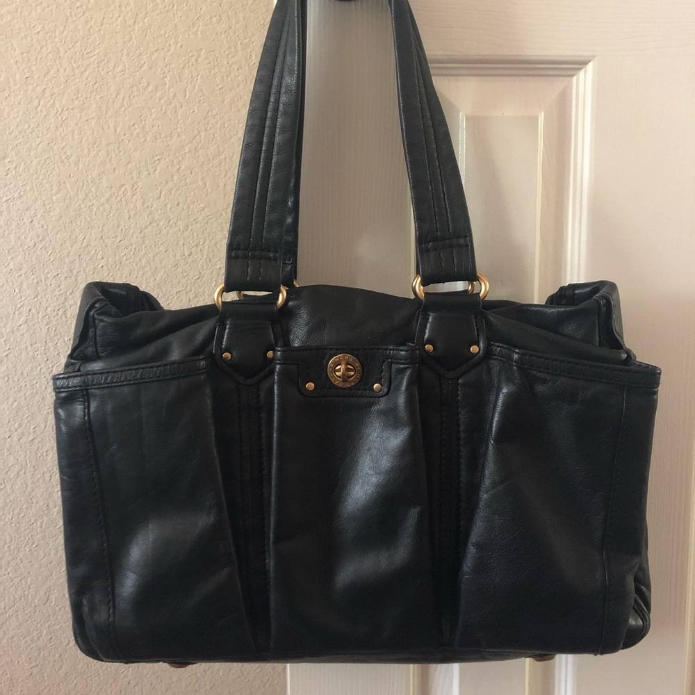 Marc Jacobs Totally Turnlock leather diaper bag